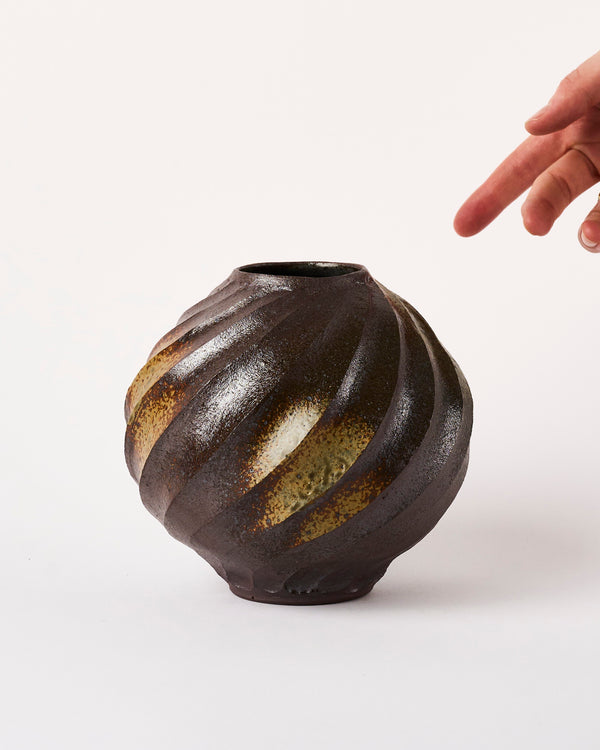 Terunobu Hirata — Faceted Ash Moon Vase