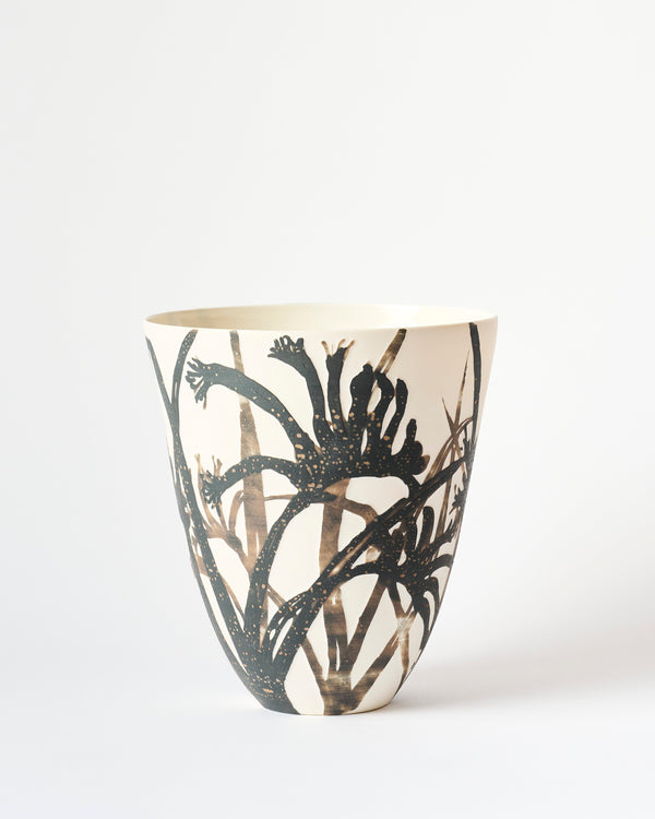 Wendy Jagger —  'Etched Kangaroo Paws' Vase