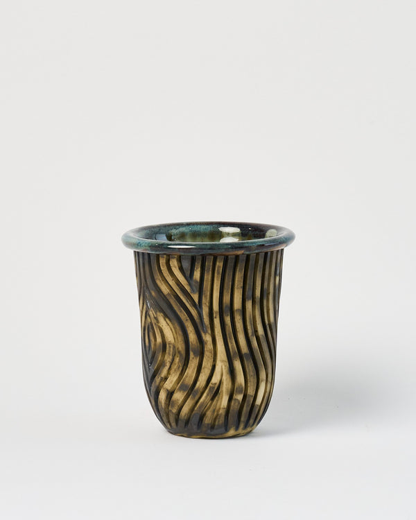 Sean Miller  — ‘Burning Country’ Vase in Dark Blue