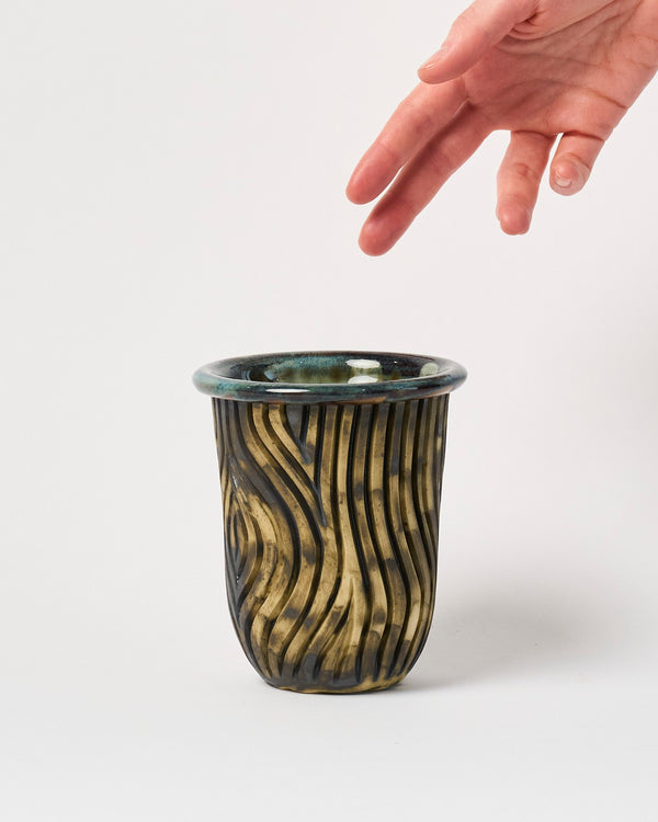 Sean Miller  — ‘Burning Country’ Vase in Dark Blue