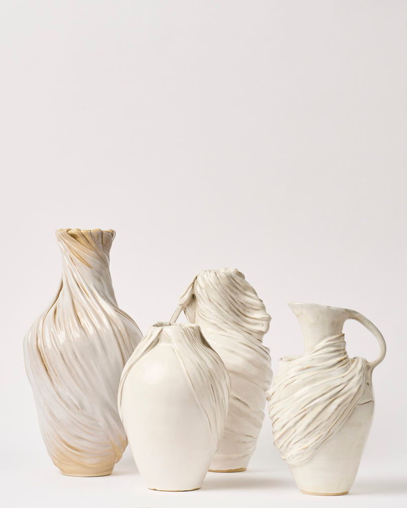 Alexandra Howie — 'Draped Bottle with Flared Rim' Sculptural Vase