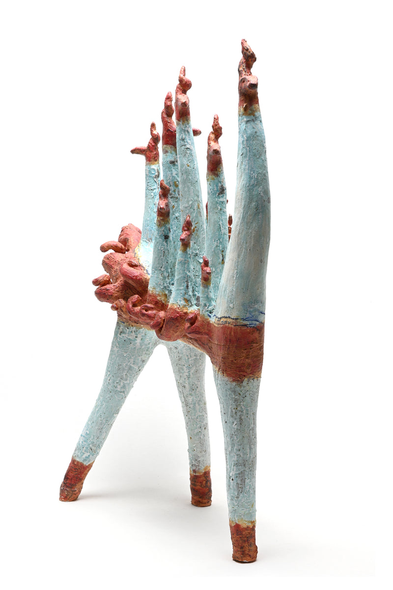 Lilach Mileikowski — 'In Canaanite Land' in Turquoise and Orange, Sculpture, 2025