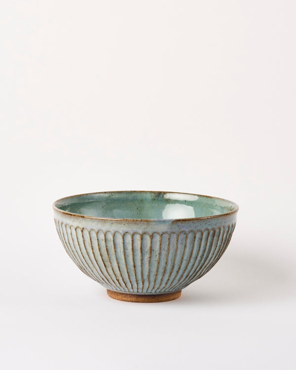Terunobu Hirata —  Fluted Kinyo Bowl in Blue