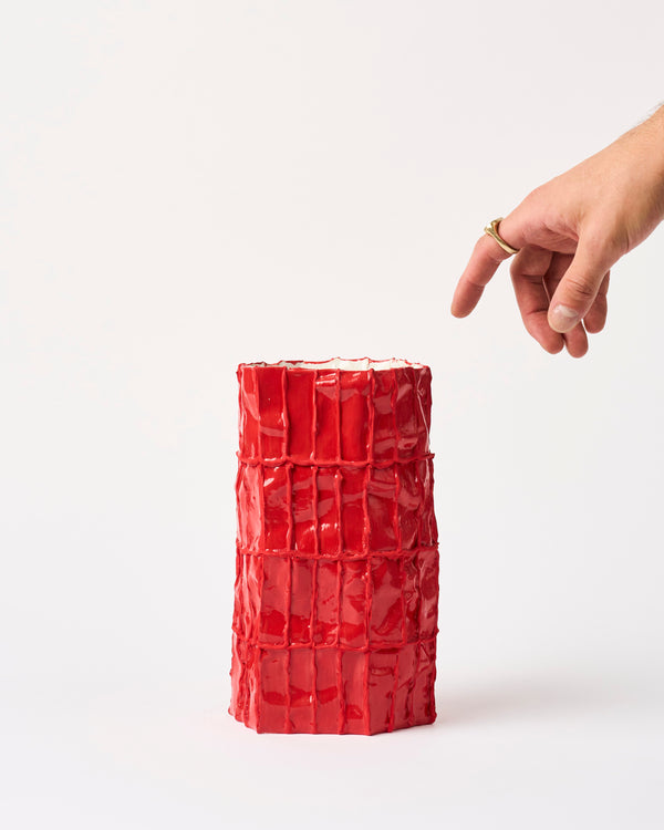 Lucy Tolan — Tile Vessel in Red Gloss