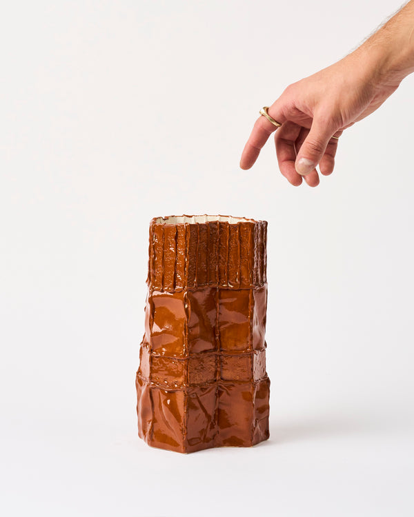 Lucy Tolan — Tile Vessel in Caramel Gloss