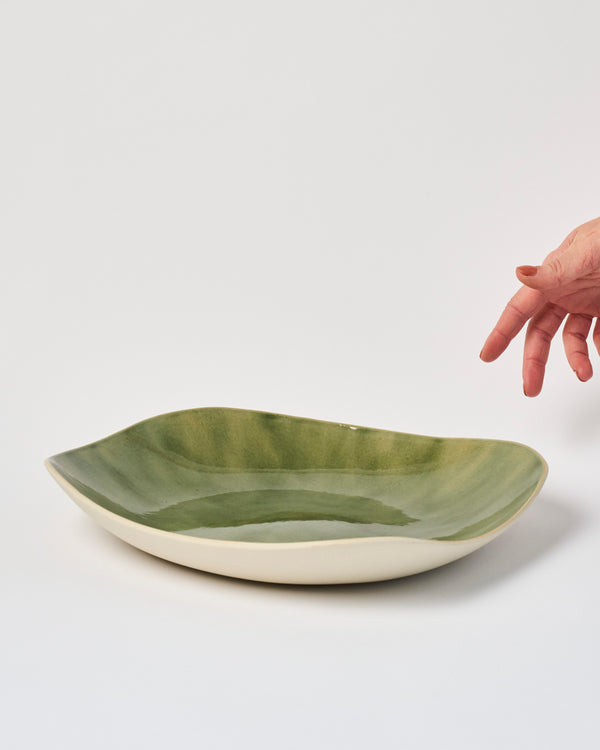 Tracy Muirhead — 'Large Oval Serving Bowl' in Green