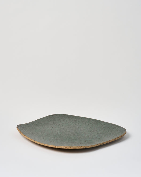 Tracy Muirhead —  Extra Large 'Flat Platter' in Green Speckle