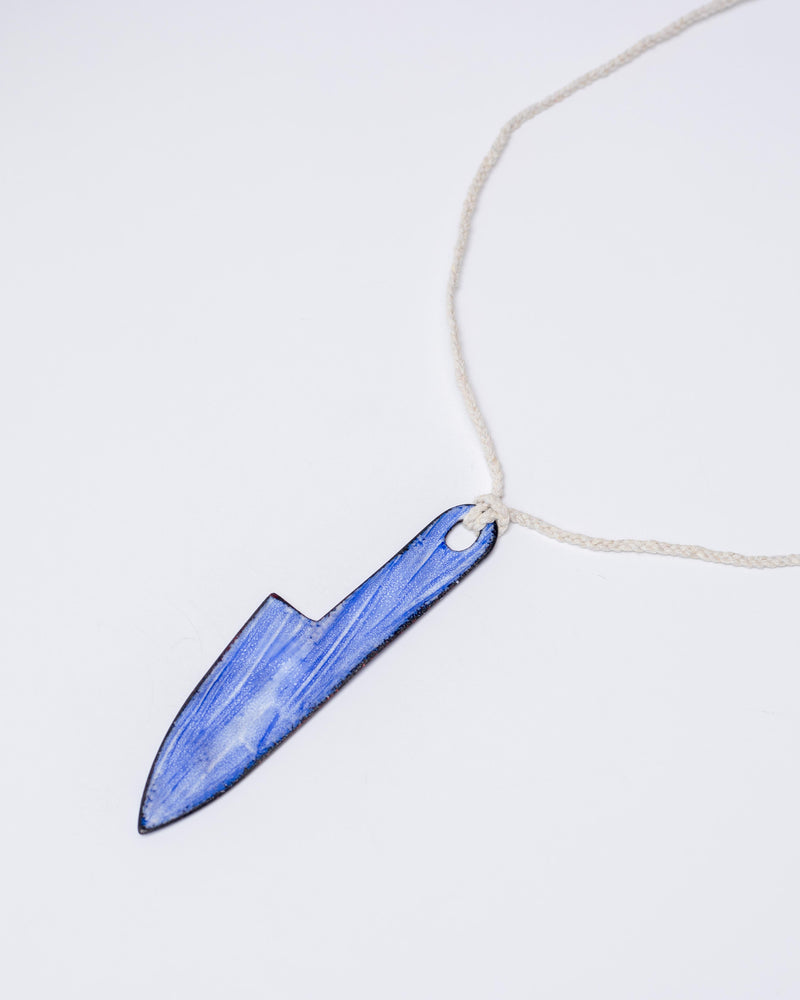 Beth Sanderson — 'Knife' Pendant Necklace in Blue