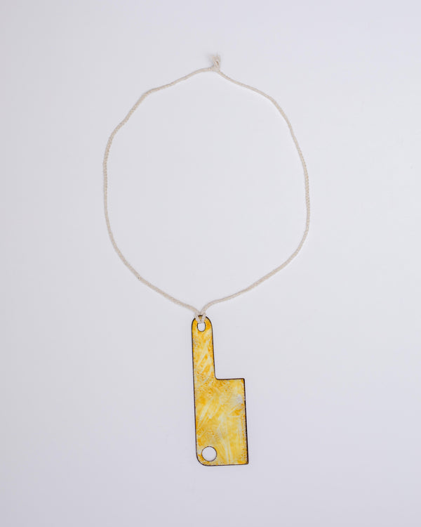 Beth Sanderson — 'Cleaver' Pendant Necklace in Yellow