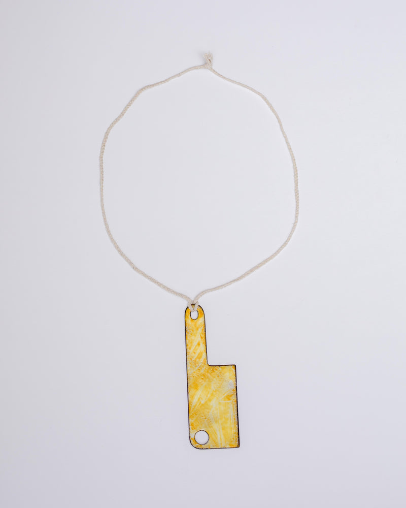 Beth Sanderson — 'Cleaver' Pendant Necklace in Yellow