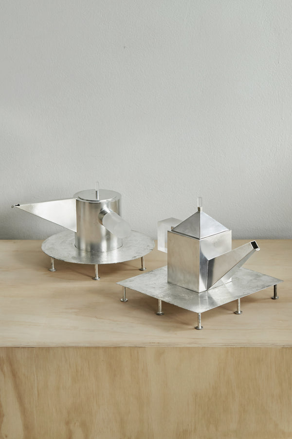 Kenny Yong-soo Son  —   Quadrilateral Tinned Teapot, 2025