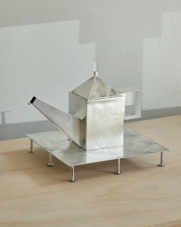 Kenny Yong-soo Son  —   Quadrilateral Tinned Teapot, 2025