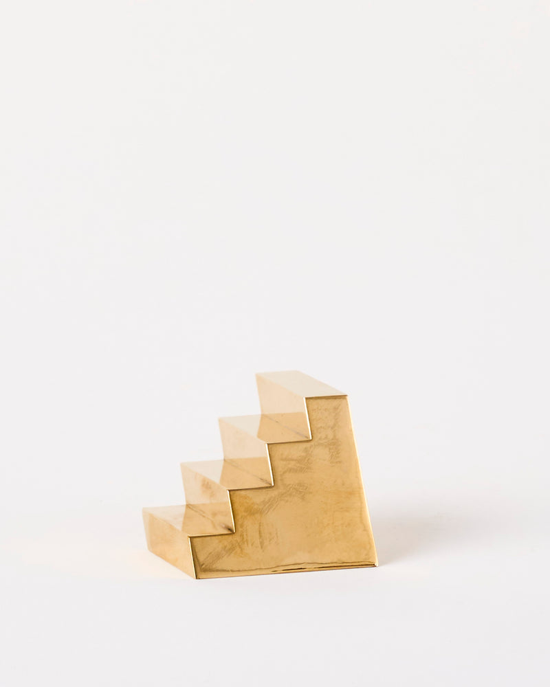 Kenny Yong-soo Son – Solid Brass Staircase Paperweight 'Tilted'