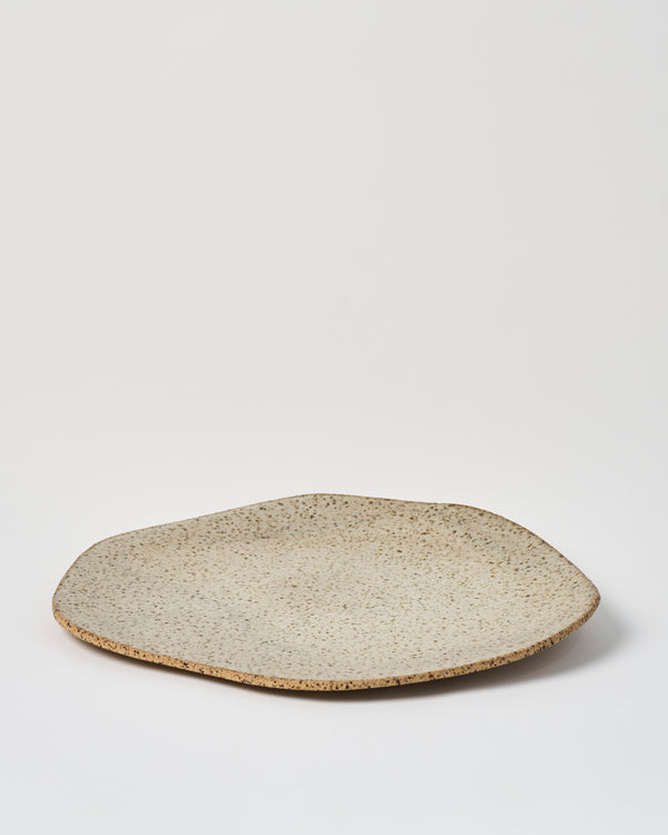 Tracy Muirhead —  Extra Large 'Flat Platter' in Oatmeal Speckle