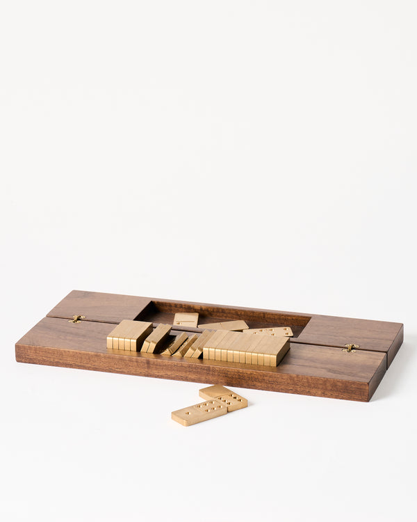 Corbet — 'Dominos Set', in Brass and American Walnut