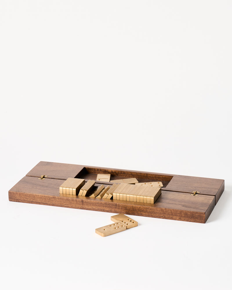 Corbet — 'Dominos Set', in Brass and American Walnut