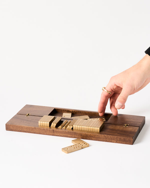 Corbet — 'Dominos Set', in Brass and American Walnut