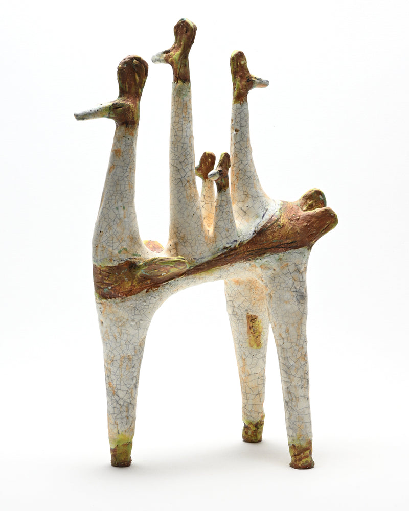 Lilach Mileikowski — 'In Canaanite Land' in White and Orange, Sculpture, 2025