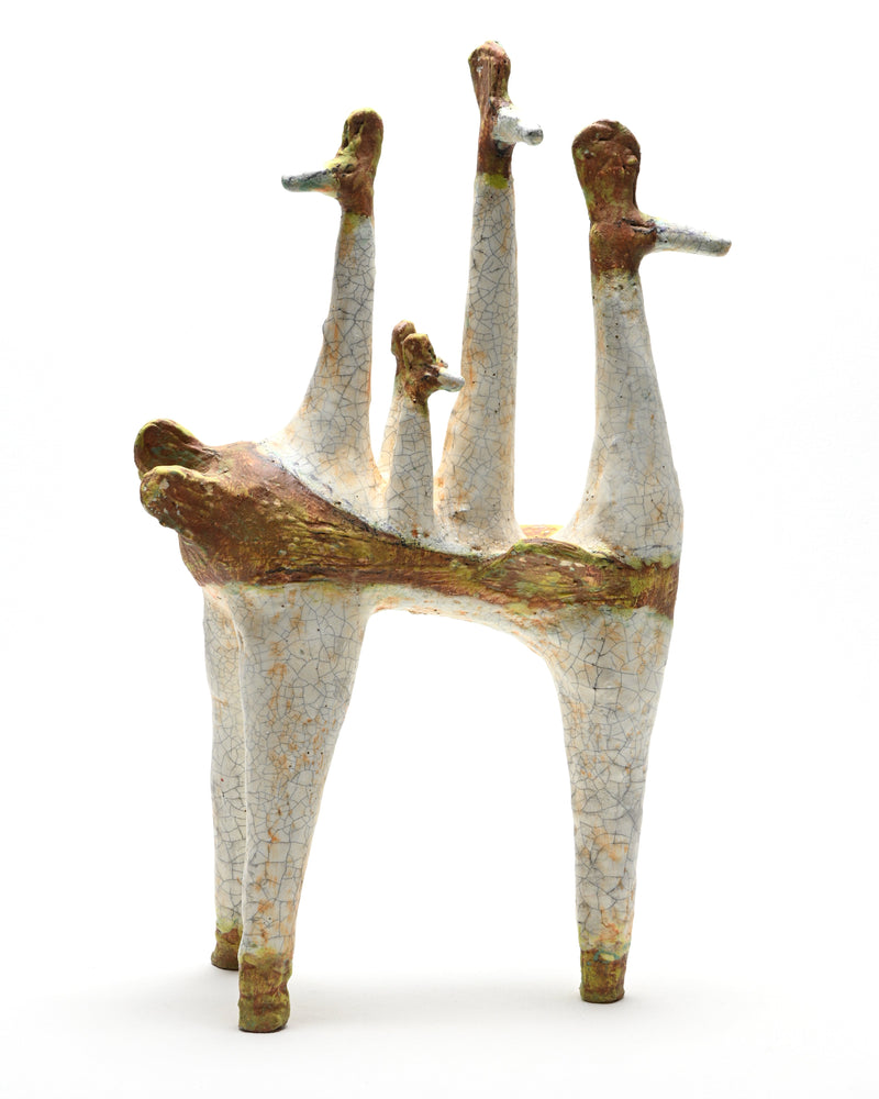 Lilach Mileikowski — 'In Canaanite Land' in White and Orange, Sculpture, 2025