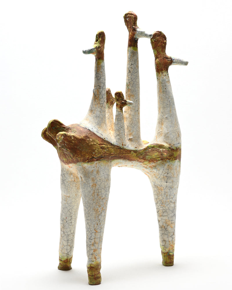 Lilach Mileikowski — 'In Canaanite Land' in White and Orange, Sculpture, 2025