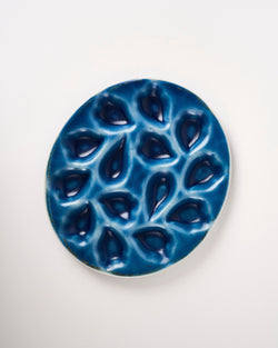 Christopher Plumridge  — '12' Oyster Plate in Blue Gloss