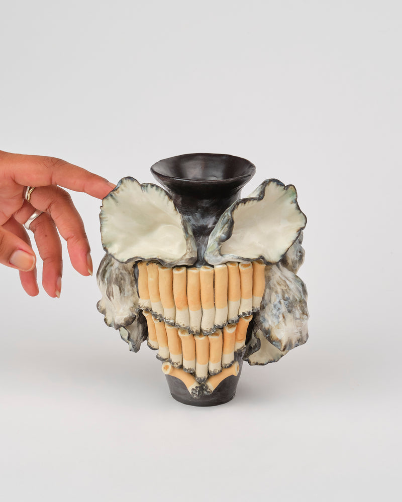 Claybia – 'grOWLer #1' Sculptural Vase, 2023