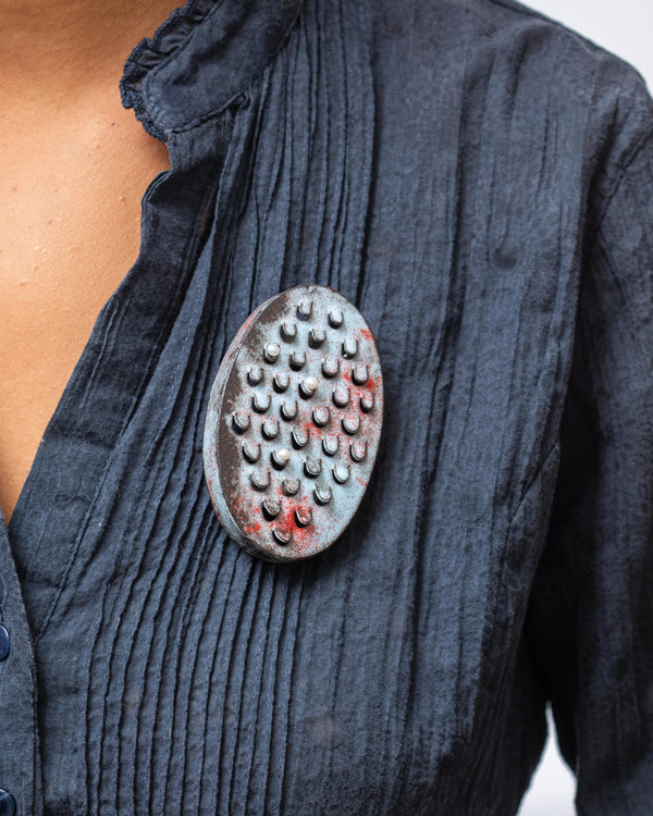 Beth Sanderson — 'Grating (Helena)' Brooch with Pearls