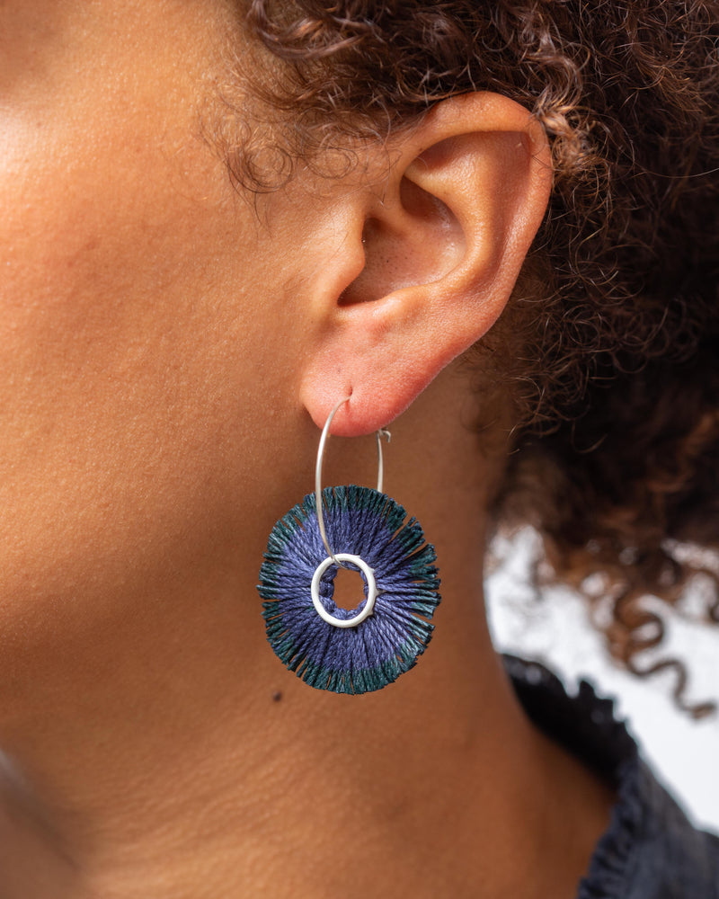 Vicki Mason — 'Night Star' Fringed Hoop Earrings