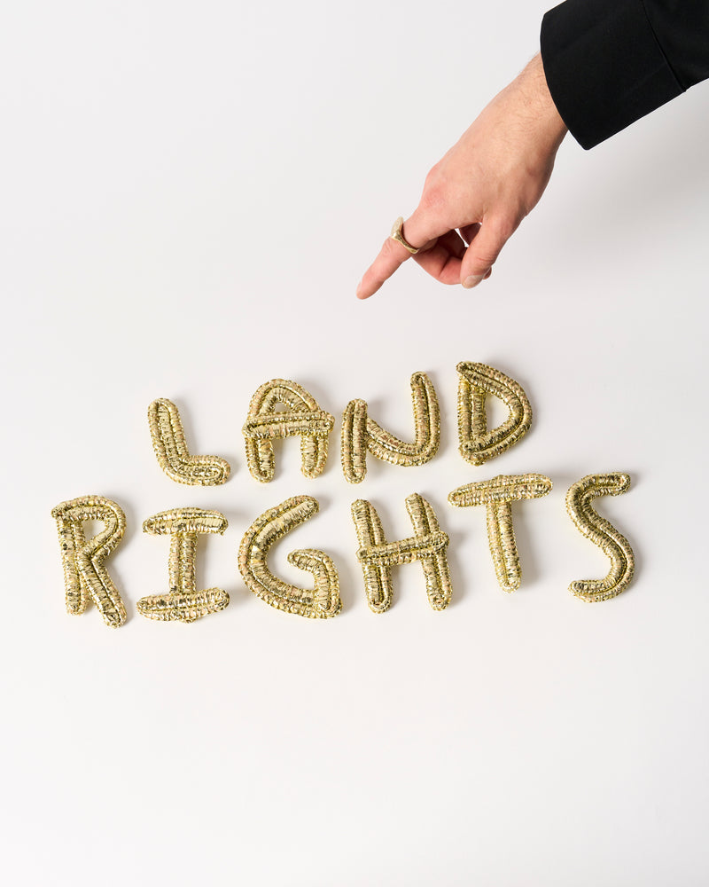 Carly Tarkari Dodd — 'WHAT DO WE WANT?', Brooch Series, 2025