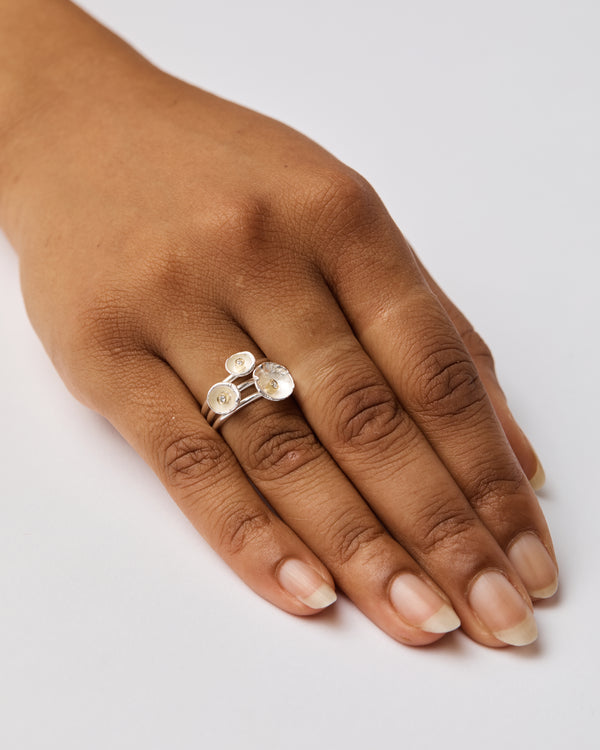 Shimara Carlow — Acorn Stack Ring with Diamonds