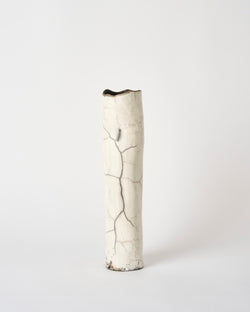 Lia Klugman — 'Naked and Raku Cylinder #2' Sculptural Vessel, 2024