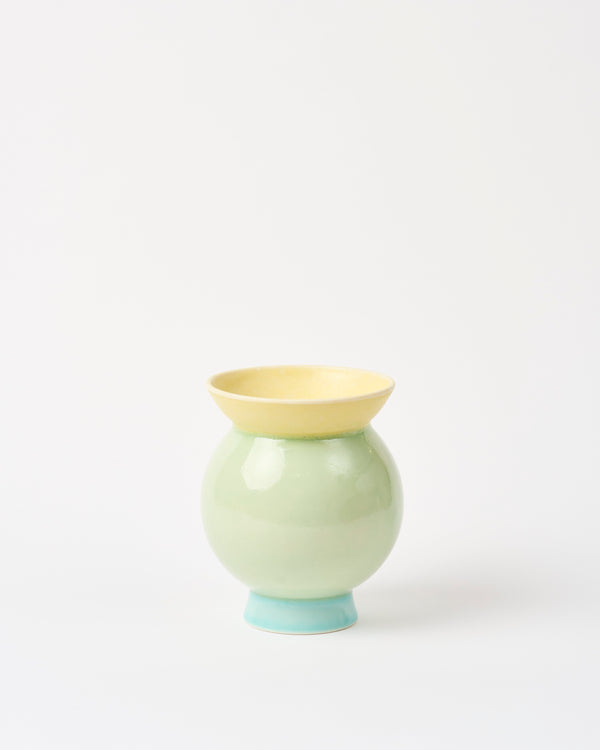 Christopher Plumridge  —  'Ball' Vase in Yellow and Green