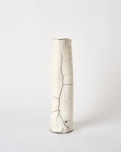 Lia Klugman — 'Naked and Raku Cylinder #3' Sculptural Vessel, 2024