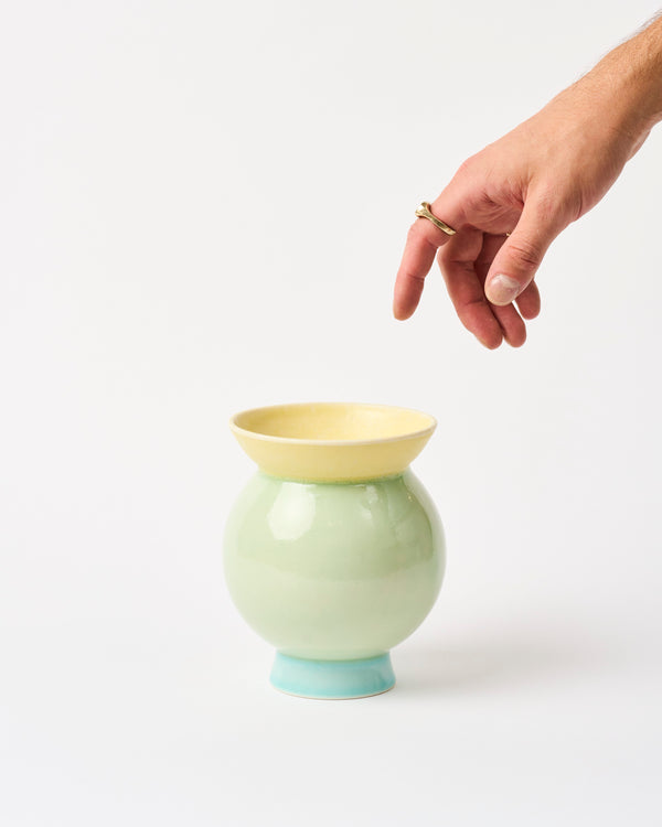 Christopher Plumridge  —  'Ball' Vase in Yellow and Green