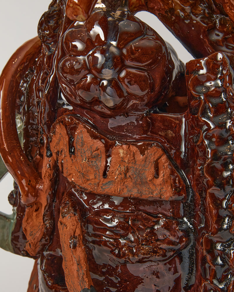 Remy Faint — 'Snake and flower' Sculptural Vessel, 2023