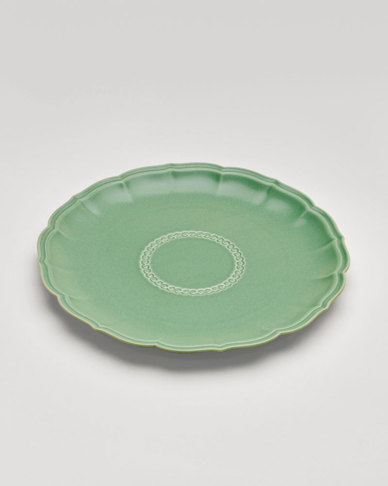 Yen Qin —  'Lotus Plate' in Pandan Green