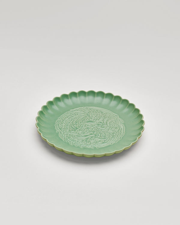 Yen Qin —  'Phoenix Plate' in Pandan Green