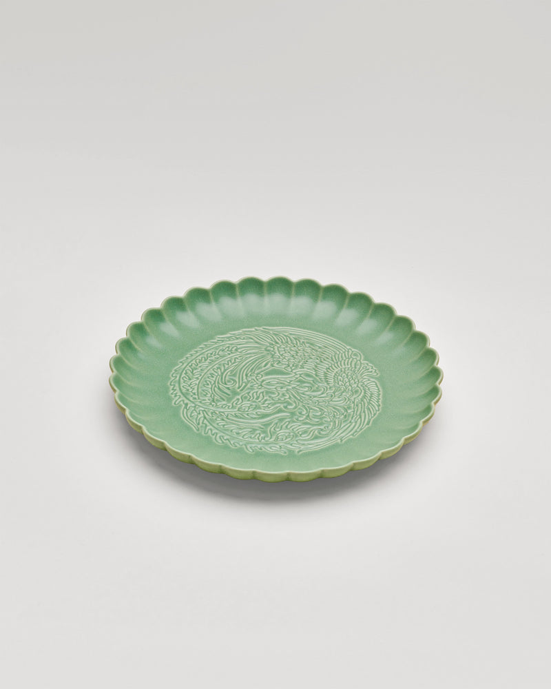 Yen Qin —  'Phoenix Plate' in Pandan Green