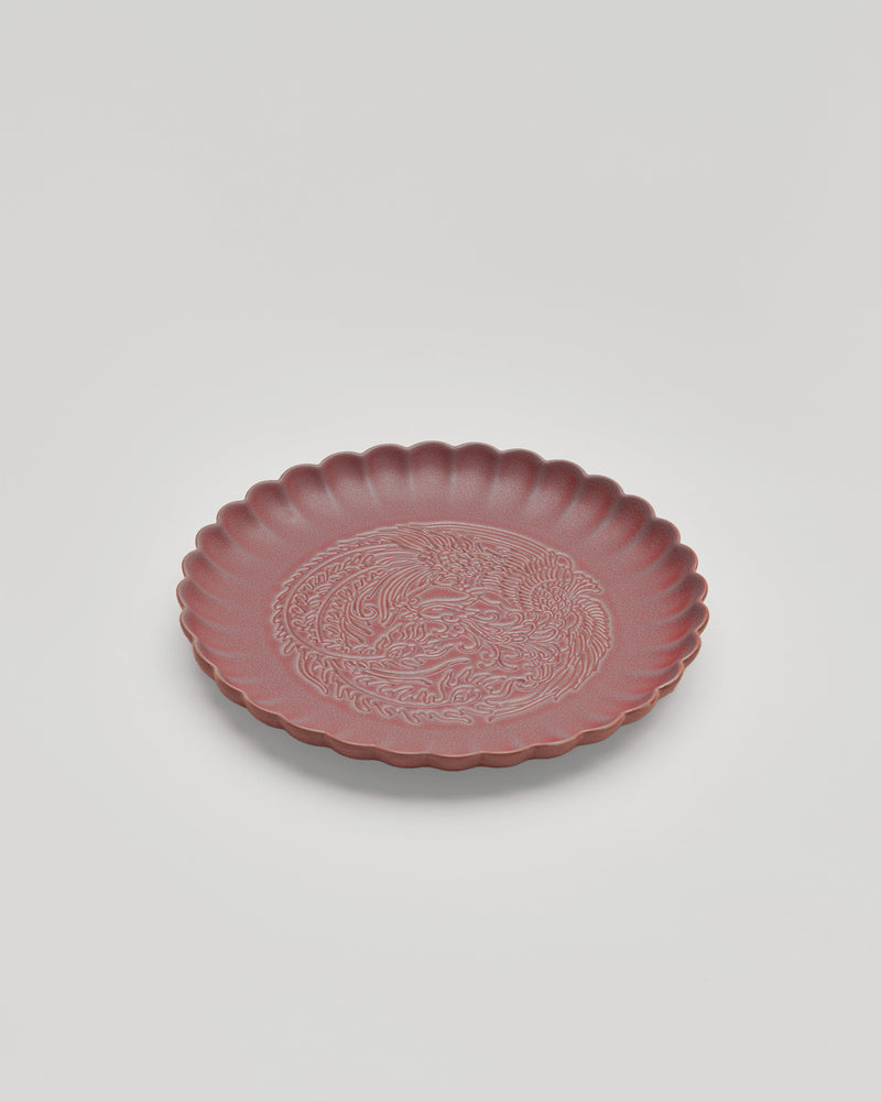 Yen Qin —  'Phoenix Plate' in Peony Pink