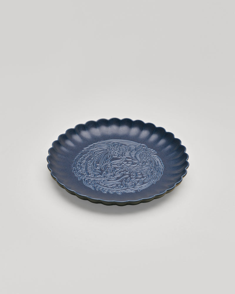 Yen Qin —  'Phoenix Plate' in Ming Blue