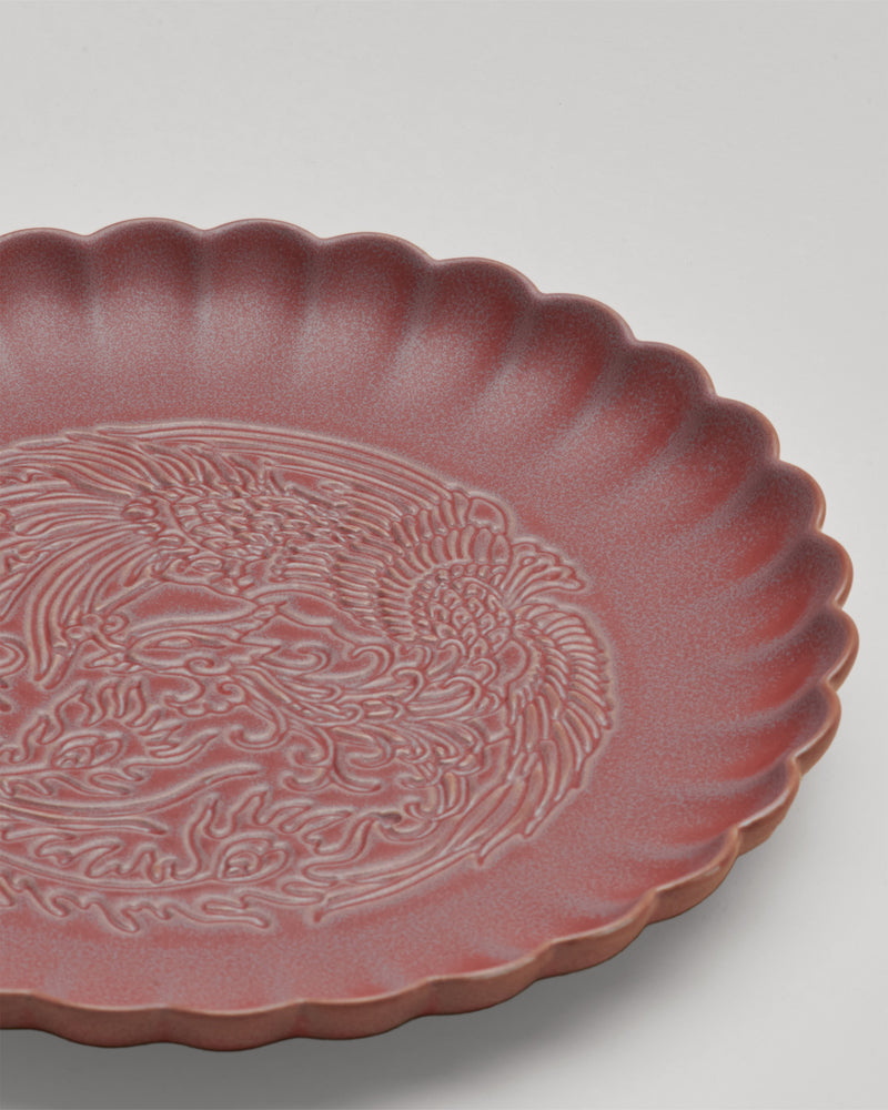 Yen Qin —  'Phoenix Plate' in Peony Pink