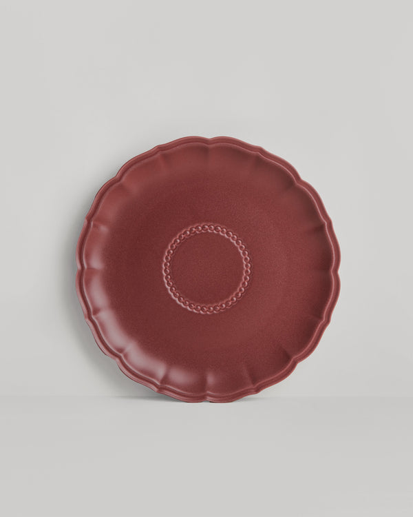 Yen Qin —  'Lotus Plate' in Auspicious Red