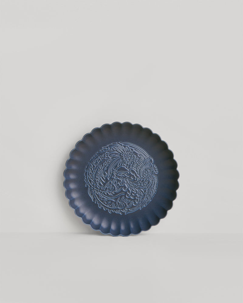 Yen Qin —  'Phoenix Plate' in Ming Blue