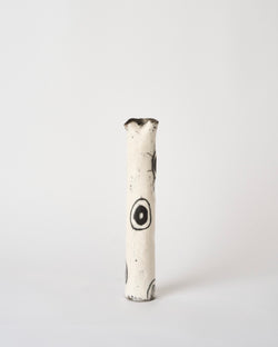 Lia Klugman — 'Naked and Raku Cylinder #5' Sculptural Vessel, 2024