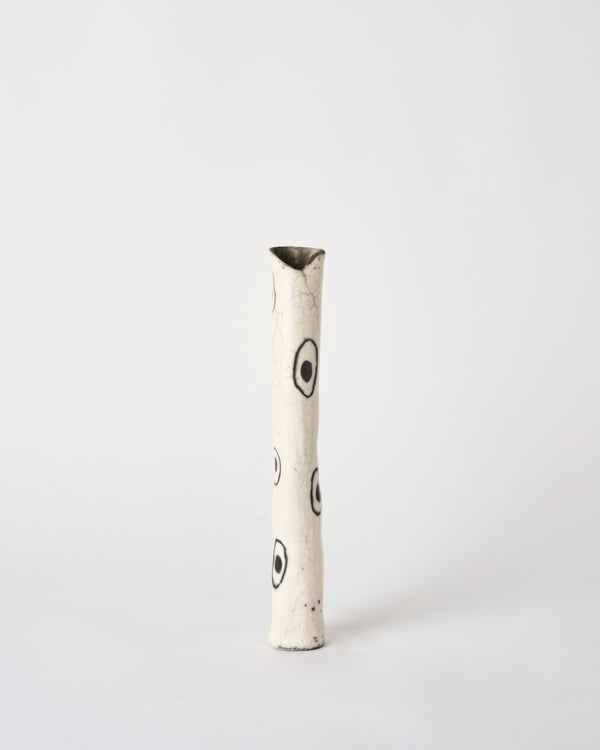 Lia Klugman — 'Naked and Raku Cylinder #6' Sculptural Vessel, 2024