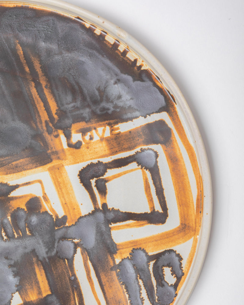 Em Frank — 'Compassion' Iron Oxide Painted Plate