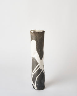 Lia Klugman — 'Naked and Raku Cylinder #7' Sculptural Vessel, 2024