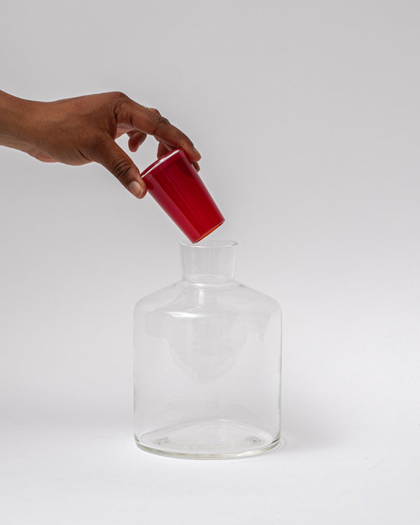 Katie-Ann Houghton – Babushka Glass Decanter in Short Red