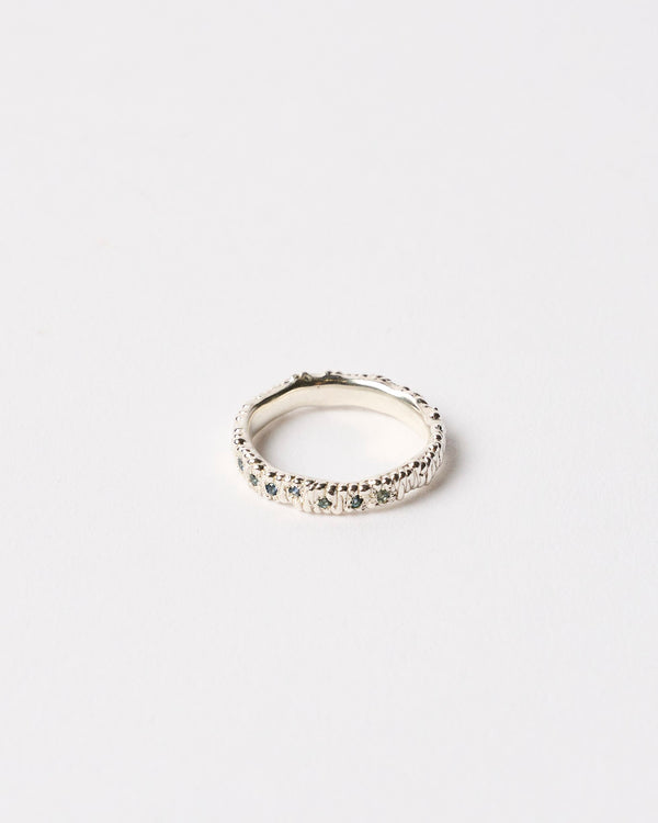 Sophie Quinn  — 'Confetti in Mixed Blue' Band in Sterling Silver with Sapphires