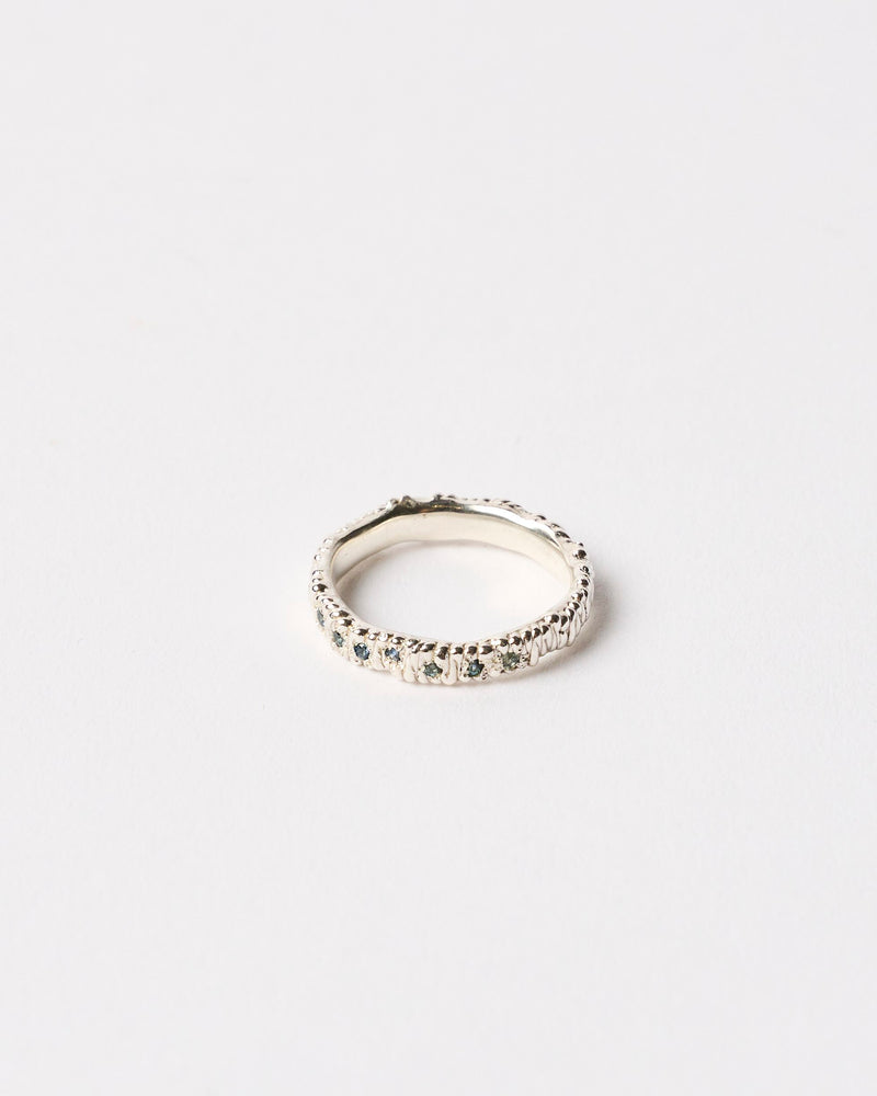 Sophie Quinn  — 'Confetti in Mixed Blue' Band in Sterling Silver with Sapphires